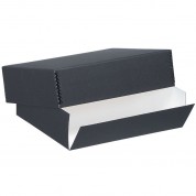 Lineco Drop-front Archival Box, Black, 13.5x19.5x3