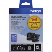 Brother Lc103bk Innobella Xl Ink Cartridge 2-pack Black