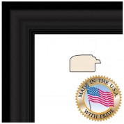 Satin Black Step Lip Photo Frame 8.5 X 11