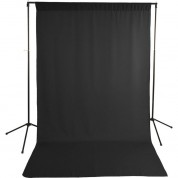 Savage Black Wrinkle-resistant Polyester Background 5x9'