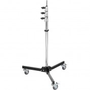 Impact Folding Wheeled Base Stand - 11' Black/chrome