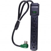 Gogreen Power 6-outlet Surge Protector 3' Black