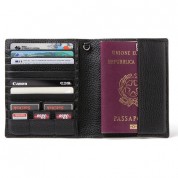 Black Leather Business Cards Holder