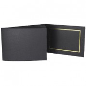 Classic Black Folder With Gold Foil Window Border