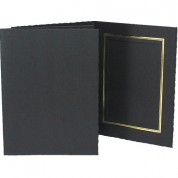 Classic Black Folder With Gold Foil Window Border