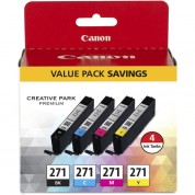 Canon Cli-271 Cmyk Ink Tank 4-pack For Printers