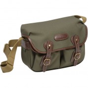 Billingham Hadley Shoulder Bag Small Sage Chocolate Leather