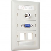 Customizable Unimedia Wall Plate With Vga & Audio Pass-through