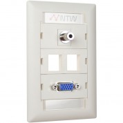 Customizable Unimedia Wall Plate With Vga & Audio Pass-through