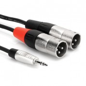 Hosa Stereo Breakout Cable 3.5mm To Dual Xlr Male 3'