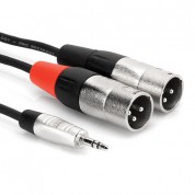 Hosa Pro Stereo Breakout Cable 3.5mm To Dual Xlr Male 15'