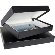 Onyx Portfolio Box Archival Methods Black Buckram White Interior