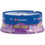 Verbatim Dvd+r Dl 8.5gb 8x Recordable Disc 15-pack