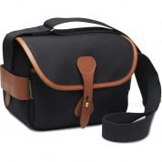 Billingham S2 Shoulder Bag Black Canvas Tan Leather