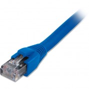 35' Cat6 Snagless Solid Plenum Shielded Patch Cable Blue