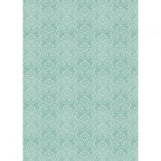 Westcott Leafy Damask Vinyl Backdrop 5x7 Turquoise