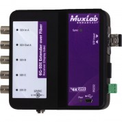 Muxlab 6g-sdi Extender Over Fiber Optic With Return Channel