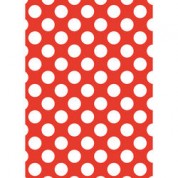 Westcott Large Dots Art Canvas Backdrop 5x7 Red Grommets