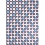 Westcott Diamond Plaid Art Canvas Backdrop 5x7 Blue Grommets