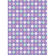 Westcott Diamond Plaid Vinyl Backdrop 5x7 Orchid Grommets