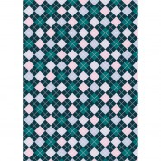 Westcott Diamond Plaid Vinyl Backdrop 5x7 Turquoise