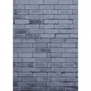 Westcott Brick Wall Vinyl Backdrop 5x7 Blue Hook-and-loop