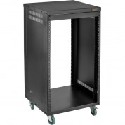 Auray Ers-16u Steel Equipment Rack 16 Ru With Casters