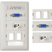 Customizable Unimedia Wall Plate With Vga & Audio Pass-through