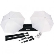 Smith-victor Kt750led 2-light Umbrella Kit Photography Lighting