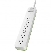 Apc Surge Protector 6-outlet 6ft White 120v