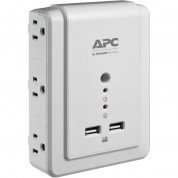 Apc Surgearrest 6-outlet Wall-tap Surge Protector With Usb