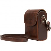 Leather Camera Case For Samsung Wb350f - Dark Brown