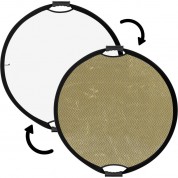 Collapsible Reflector With Handles - Soft Gold/white, 22