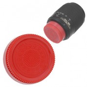 Fotodiox Designer Rear Lens Cap For Nikon F-mount (red)