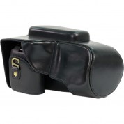 Megagear Leather Camera Case For Nikon Coolpix P900/p900s Black