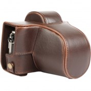 Megagear Mg918 Leather Case For Olympus Pen E-pl8 Dark Brown