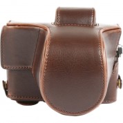 Megagear Mg918 Leather Case For Olympus Pen E-pl8 Dark Brown