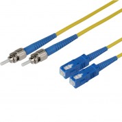 Duplex St To Sc Singlemode Fiber Optic Cable 98.4' Yellow