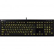 Logickeyboard Xl Print Nero Pc Slimline American English Hebrew Keyboard