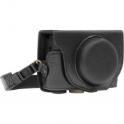 Leather Camera Case For Sony Dsc-rx100 Vi, V & Iv - Black