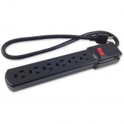 6-outlet Surge Protector With 6' Cord - Black