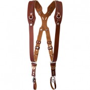 Clydesdale Pro Dual Leather Camera Harness Medium Tan