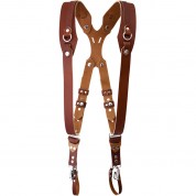 Clydesdale Pro Dual Leather Camera Harness Large Tan