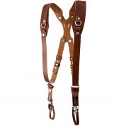 Clydesdale Pro Dual Leather Camera Harness Medium Tan