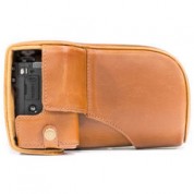 Canon Eos M6 Pu Leather Case & Strap Light Brown