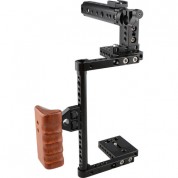 Camvate Universal Camera Cage Top Handle Wooden Handgrip