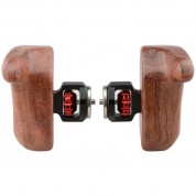 Camvate Wooden Handgrips With Arri Rosette Mounts