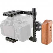 Camvate Camera Half Cage Wooden Handgrip For Dslrs Right-sided