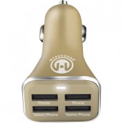 Hypergear 4-port Usb Car Charger Gold