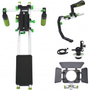 Yelangu Shoulder Rig For Dslr, Mirrorless, Dv Cameras Green Trim